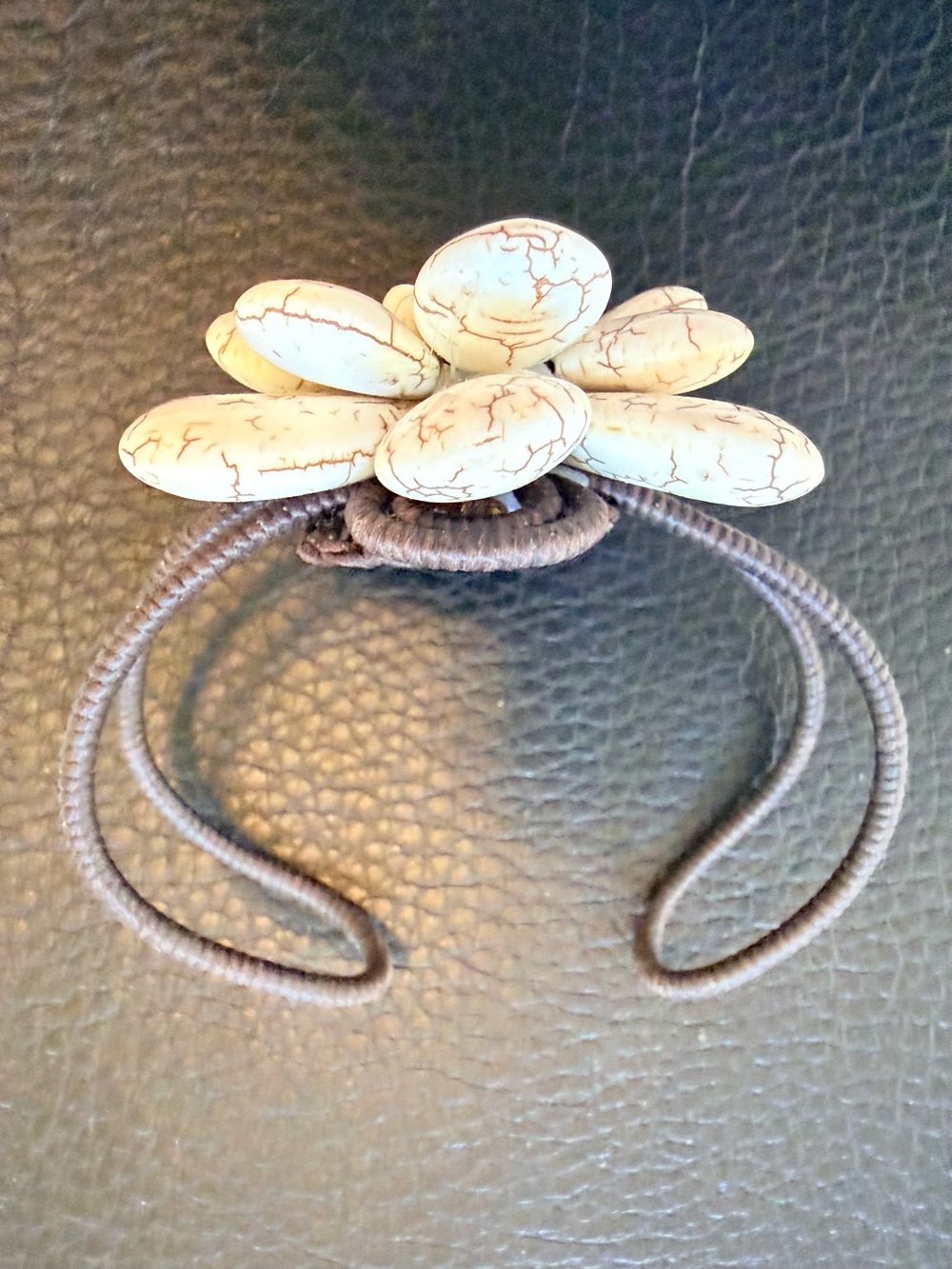 Bourbon and Bowties Ivory Beaded Floral Bracelet